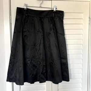 Black satin skirt Banana Republic